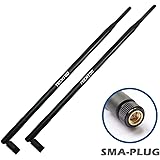 TECHTOO 9dBi WiFi Antenna with SMA Male (SMA-Plug) Connector Compatible W/Foscam Anran Haloview IP Camera & Other Wireless Se