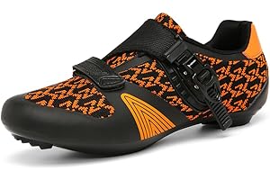 Hixingo Cycling Shoes Mens Womens for Road Bike, Unisex Sneaker Outdoor Breathable Non-Slip Road Mountain Bike Shoes, Compatible SPD/SPD-SL Road Bike Shoes with Buckle