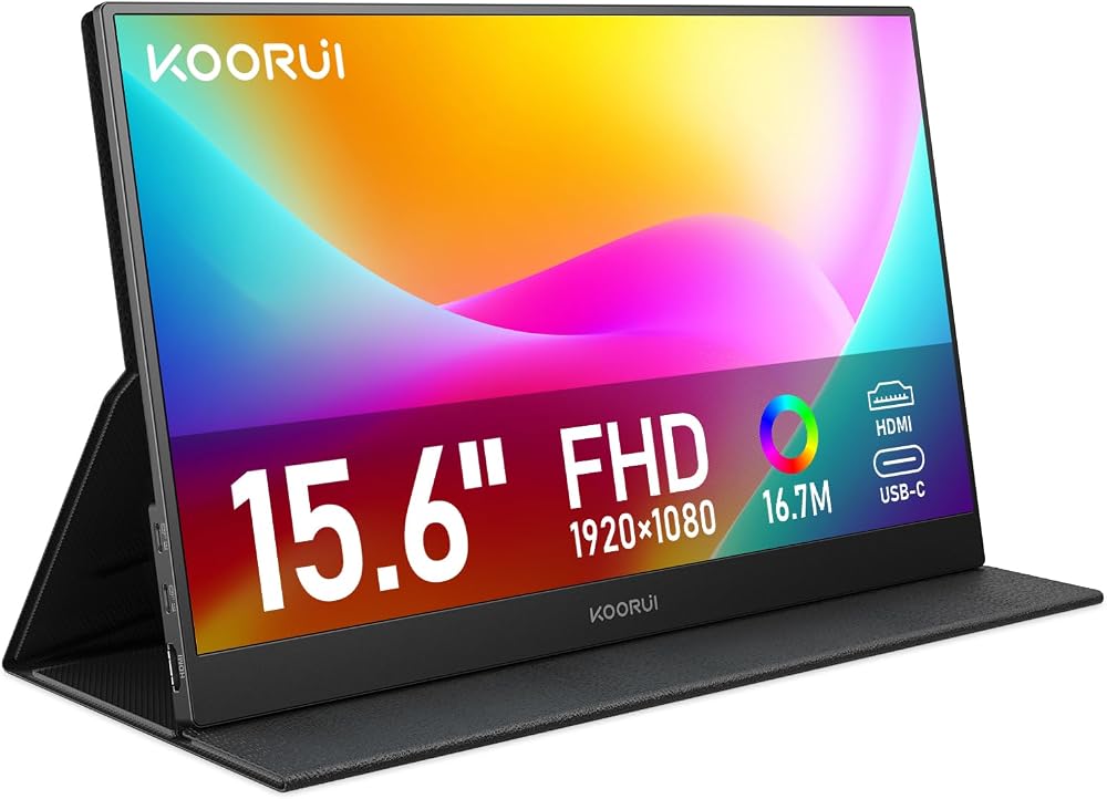 Koorui 15.6" E1511A 60Hz IPS FHD Type-C Taşınabilir Monitör