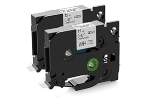 Nastro per Etichette Upwinning Compatibile In sostituzione di Nastro Etichettatrice Brother TZe-231 TZ Tape 12mm 0.47 Nero su Bianco per Brother P-Touch H100LB H110 H105 H107 H100R, confezione da 2