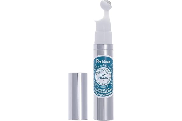 Polåar - Roll-On Défatigant Regard Instantané Icy Magic au Ginseng de Sibérie - Soin Contour des Yeux à la bille glacée Anti-Cernes Anti-Poches - 92% Naturel, Vegan, Made in France, Sans Parfum - 10ml