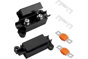 OUPDATE 2 Piezas Portafusibles Midi para Coche con 2 Piezas Fusibles de 30A y 100A, Universal 30 Amperios Fusible de Alta Corriente para Vehículos, Camiones, Autobuses, Caravanas y Maquinaria Agrícola