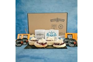 THE CORNISH HAMPER STORE Gluten-Free Cornish Afternoon Cream Tea Gift Hamper (GF) - Perfect for Birthday & Thank you Gifts