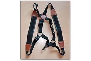Imbracatura per sax alto, baritono (universale), sassofono contralto, sax tenore. Imbracatura in pelle Soundman®. Tracolla deluxe per sassofono – (Taglia: S)