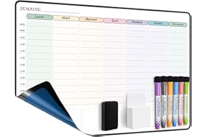 MCCORL Lavagna bianca francese, 42 x 28 cm, lavabile, autoadesiva, per la parete, vetro e legno (qualsiasi superficie liscia), lavagna di pianificazione, lavagna memo