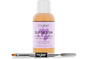 Mylee Kit per ricostruzione unghie con Magic Extender Gel – Slip Solution 125ml, Pennello/Spatola doppio uso, Set manicure Acrygel UV / LED