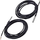 AZDelivery 2 x 3M Kabel DS18B20 digitaler Edelstahl Temperatursensor Temperaturfühler, wasserdicht kompatibel mit Arduino und