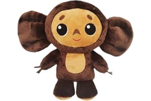 FISAPBXC Cheburashka Monkey Big Ear Plush Doll, Cheburashka Monkey Soft Hug Pillow, Cheburashka Monkey Figure Plush Toy Gift for Kids Girls Boys Friends Birthday Party-25 cm