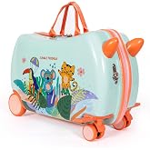 Milk Moo Soft Cuddles Milk&Moo Rideable Kids Suitcase Jungle Friends, Milk Moo Soft Cuddles, Multicolor