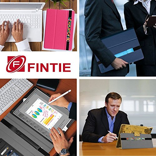 Fintie Apple Pencil Halter – Premium Kunstleder Hülle mit USB-Adapter-Tasche, kompatibel mit iPad Pro 9,7, iPad Pro 10.5 & iPad Pro 12.9 Schutzhüllen, Fleur bleu - 7