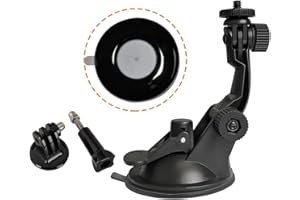 FOTOBETTER Updated Action Camera Mount Camera Car Windshield Suction Cup Mount Holder with 1/4-20 Thread for GoPro Hero, Vlogging DSLR, Camcorders, Fusion, DJI Osmo Action Cameras