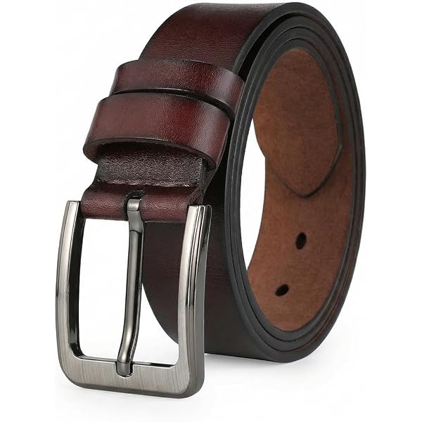 Cintura Uomo 3,5 cm THE BRIDGE in Pelle Scamosciata Marrone a sconto