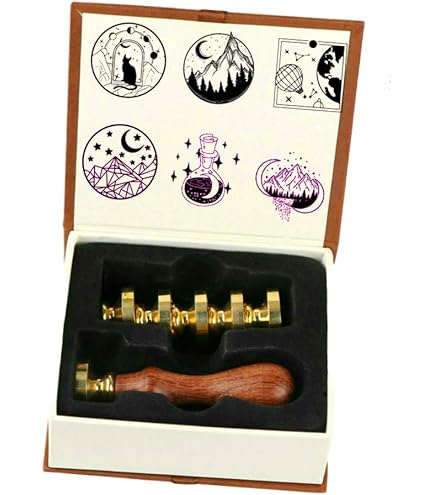 Timbro Ceralacca Ovale Con Chiave - Testa In Ottone Rimovibile Con Manico In Legno