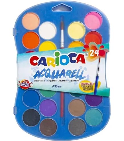 Aquarelles scolaires Pelikan - 22 couleurs, faciles à diluer, résistan