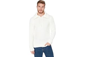 Trendyol Suéter Delgado Liso de Cuello Alto Sudadera para Hombre