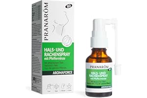 Pranarom - Aromaforce - Beruhigendes Rachenspray mit ätherischen Ölen - Erfrischt den Atem - Beruhigende Wirkung bei Schmerzen oder Heiserkeit - 15ml