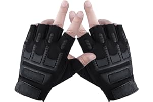 Hnonoxy Children's Half Finger Cycling Gloves Boys Gel Non-Slip BMX Cycling Gloves Mountain Bike MTB Gloves Mittens Tactical Bike Gloves Gym Sports for Scooter Skater Bicycle Climbing