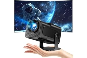 SESENO Mini Beamer, 4K Full HD 1080P Projector, Unterstützt WiFi 6 und BT 5.0 mit Eingebaute Android OS 11.0, 150 Zoll, 360-Grad-Flip Smart Led Beamer, Auto Trapezkorrektur, für Phone/PC/PS5/Xbox, Schwarz