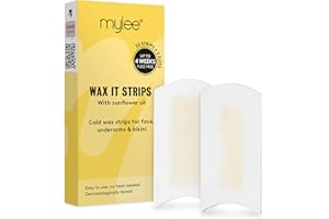 MYLEE Wax It Cold Wax Strips For Easy and Natural Hair Removal – 32 Cold Strips - Perfect for Face, Body, Legs, Armpit, and Bikini, Body Epilator Strips, Suitable for Men and Women, All Skin Types