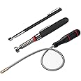3 PCS Magnetic Pickup Tool, Handheld Magnetic Retrieval Tool with Non-Slip Handle Flexible Magnet Pick up Tools Durable Telescopic Magnetic Collector with Pocket Clip (1.5LB 3LB 5LB)