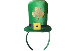 Metaparty Shamrock Party Headwear,Clover Green Hat,Green Lucky Irish Hairband,Green Clover Hair Bands,Green Clover Hat Hair Bands,Green Hair Bands Green Photo Props Bring Luck Hair Bands