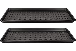 ‎BIGDEAN BigDean 2er Set Schuhabtropfschale Schuhablage groß - Abtropfschale für Schuhe - 71,5 x 34,5 x 3 cm - Schuhmatte mit erhöhtem Rand - Schuh-Abtropfschale für Regen, Herbst & Winter - Made in EU