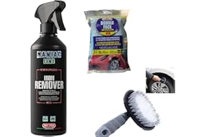 HITOPSELLER® Mafra, Maniac Car Detailing Line, Iron Remover, elimina parti ferrose + 2Panni Double Face + Spazzola per cerchioni