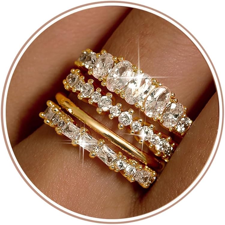 Generisch 21 stuks gouden ringen voor dames, Boho gouden Generisch 21 stuks gouden ringen voor dames, Boho gouden