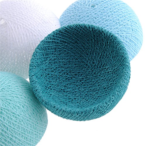 LianLe DIY 20 Stk LED Nachtlicht Deko Lichterkette Fairy Lights Kugellicht für Weihnachten Kinderzimmer Wedding Party Hochzeiten Tiffany Blau (A) - 7