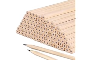 PIQIUQIU Set di 50 matite HB per bambini, in legno autentico, per bambini, studenti, insegnanti, ufficio, materiale scolastico, disegno, scrittura, 17,9 x 0,7 cm (50 pezzi)