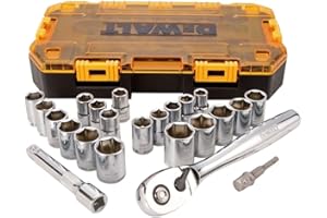 DEWALT Stanley Tools STADW73813 1/2-calowy twardy zestaw nasadek - żółty/czarny (23-częściowy)
