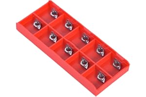 WALFRONT Coffret de 10pcs DCGT070204-AK Lames Inserts Rotatifs CNC Cutters en Carbure Outil Tournage de Metal Filtage pour Finition d'Acier pour Tours, Fraiseuses