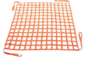 HOLLYLIFE Safety Lifting Webbing 1 x 1m Flat Nylon SlingLifting Net Safety Lifting Net Safety Lifting Net for Loading and Unloading Heavy Goods Suspended Lifting Cargo Net Maximum Load 300KG