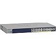 NETGEAR 28-Port PoE Gigabit Ethernet Smart Switch (GS728TP) - Managed, Optional Insight Cloud Management, 24 x PoE+ @ 190W, 4 x 1G SFP, Desktop or Rackmount and Limited Lifetime Protection
