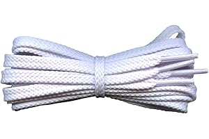 Fabmania® Cordones Cordones Planos de Poliéster de 6 mm para Zapatillas de Deporte Gimnasio Boxeo Lucha Correr Calzado Deportivo Hombre Mujer (1 Par)