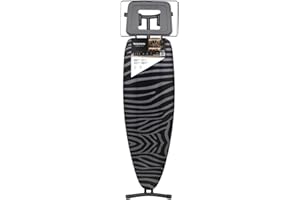 Taurus Argenta Plus - Planche à repasser, 3 positions de hauteurs jusqu'à 93cm, Support pour centrale vapeur, Housse 100% coton, Dimensions 41 x 125 cm, anti-dérapeant