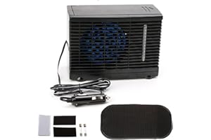 BOSTEU 12V Car Air Conditioner, Water Cooling Air Conditioning Evaporator Cooling Fan for Vehicle