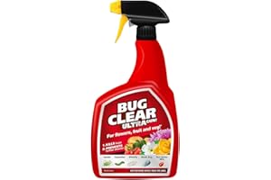 Bug Clear Ultra Spray Bottle 1-Litre Insecticide Fungicide For Plants Indoor & Outdoor Flowers With Perfectonish Thank you Sticker Effective Aphids Killer Spray for Outdoor Plants (2)