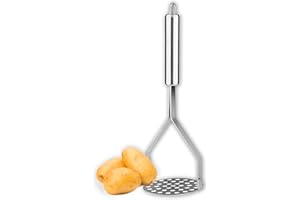 IPEA Schiacciapatate in Acciaio Inox Professionale per Schiacciare Patate, Verdura e Frutta - Design Slim - Impugnatura Ergonimica - Utensile Manuale per Purè di Patate e Pressa di Ortaggi ed Alimenti