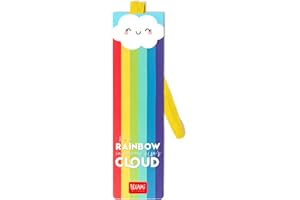Legami - Marcador con elástico marcador de página, también útil para mantener el libro cerrado, en papel certificado plastificado, 4,7 x 17,5 cm, tema Rainbow