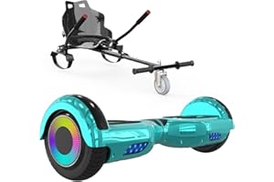 ‎ELEKGO ELEKGO Hoverboards für Kinder, 6.5 Zoll Zweirad Selbstbalancierendes Hoverboards mit Go-Kart, mit LED-Leuchten, Bluetooth Lautsprecher für Jugendliche