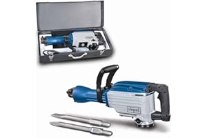 Scheppach AB1600 Demolition Hammer | 50J Impact Force Concrete Breaker | 2000W SDS-Max | 2000 BPM with Anti Vibration | Inc .Pointed & Flat Chisel & Case