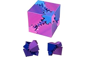 BFSYRR Gearsphere, Sensory toys, 2 INCH Blue Purple Gear Sphere 3D Printed Fidget Toy Sensory Ball Cube Fidget Toy Funny Toys for Relieve Stress, for Boy Girl(Blue Purple)