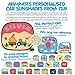 123t ANI-MATES DINO CHOO CHOO PLAIN Baby/Child Vehicle Sunshade x 2