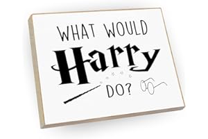 WOOD AND COLOR - Kühlschrankmagnet mit Spruch | Handmade aus Buchenholz als tolle Geschenkidee | (What Would Harry do?)