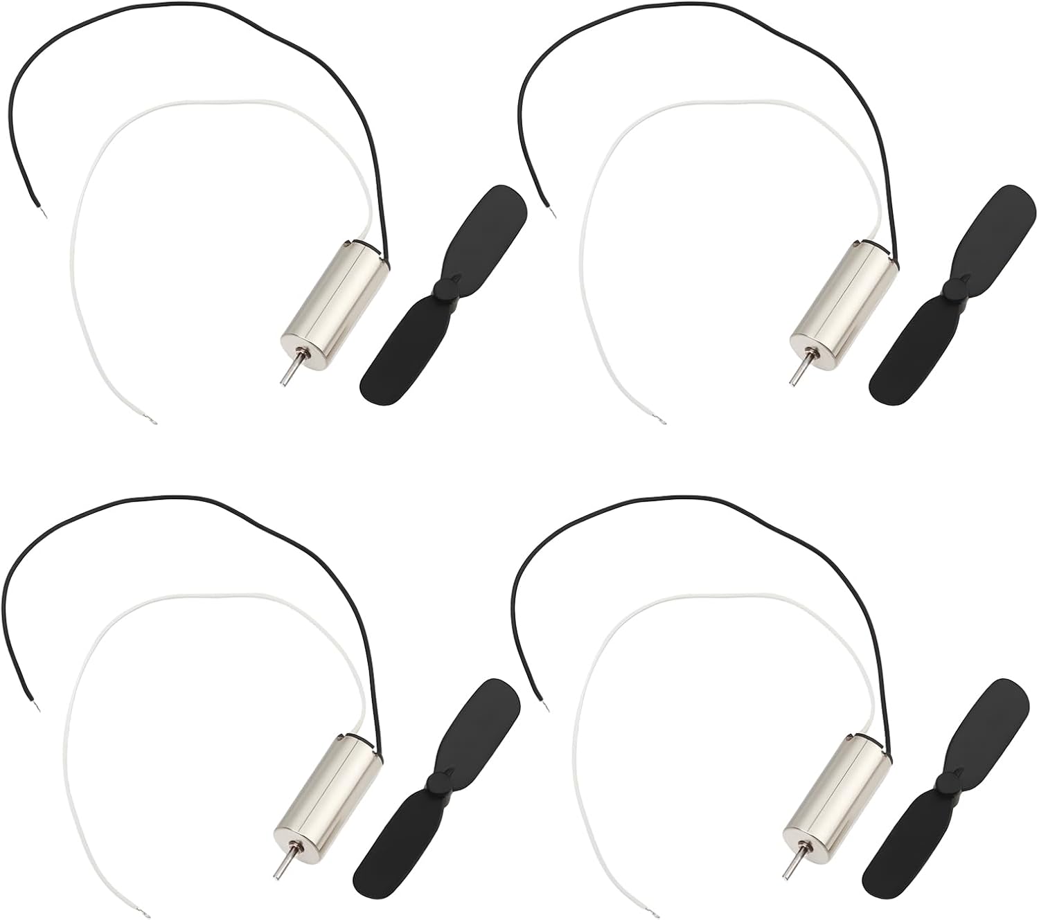 EMSea 4 Juegos de Motor Sin Núcleo de 6 X 14 Mm Y Hélice de 32 Mm 3,7 V 48 000 RPM para Helicóptero de Juguete RC