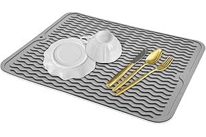 WONWOOD_DIRECT Alfombrilla para Escurrir Platos, 40x30CM, Alfombrilla de Drenaje Grande, Alfombrilla para Secar Platos, Alfombrilla Resistente al Calor, Antideslizante