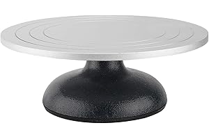 Homtone Torno Ceramica 30 cm de diámetro, Placa Giratoria de Escultura de Arcilla Resistente, Plato Giratorio Escultura de Arcilla Giratoria Cerá Mica de Modelado Tocadiscos