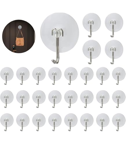 50 Ventose Trasparenti Da 30mm Per Decorazioni Feste, Ideali Per Luci Di Natale, Halloween, Vetri E Pareti Lisce