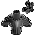 Bailinks Cane Tip, 19mm 3/4" Crutch Tips, Non-Slip Self Standing Quad Support Rubber Walking Stick Rubber Tips (Black)